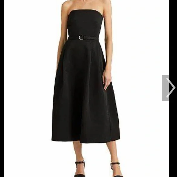NWT Strapless Belted Midi Dress - Picture 2 of 4